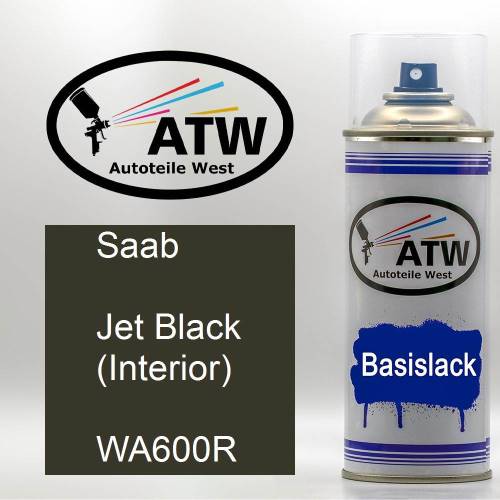 Saab, Jet Black (Interior), WA600R: 400ml Sprühdose, von ATW Autoteile West.